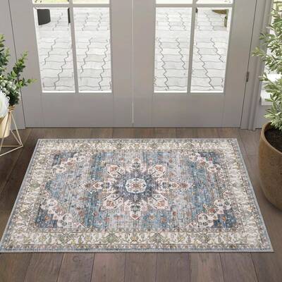 Garvee Washable Rug Area Rug 2x3 Small Rug Doormat Front Door Rugs Non Slip Door Entrance Mat Kitchen Rug Throw Floor Carpet ...