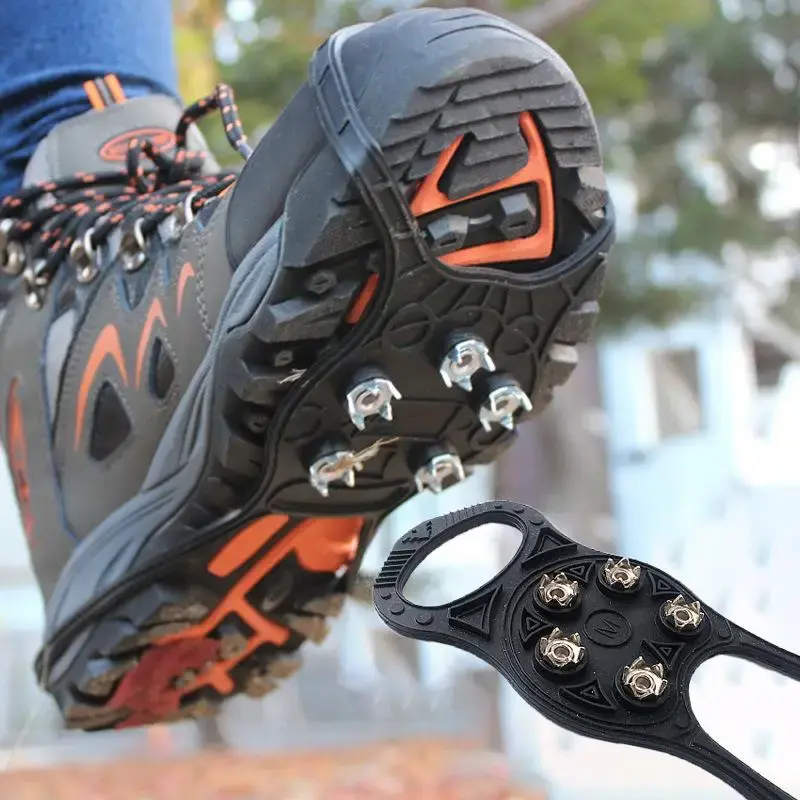 Christmas Anti-skid Traction Ice Snow Grip, 1 Pair Silicone Elasticity Snow Crampons, Non-slip Shoe Covers, Ice Cleats Snow T...