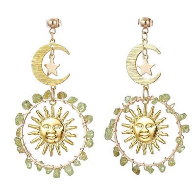 Vintage Natural Peridot Ear Studs