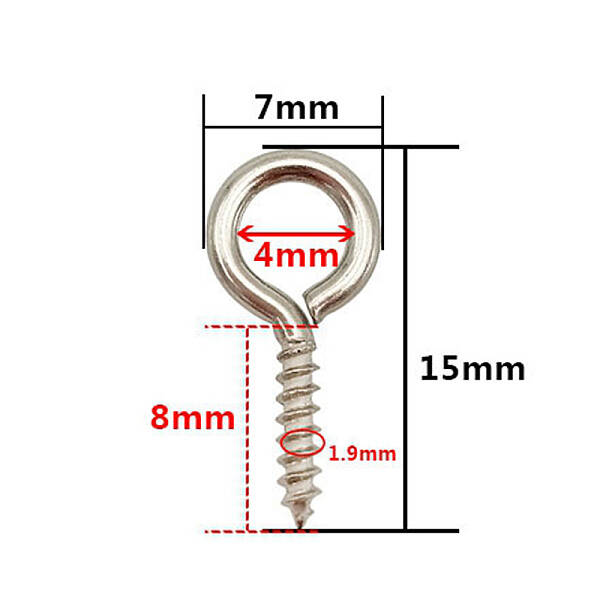 Brass Screw Eye Peg Bails