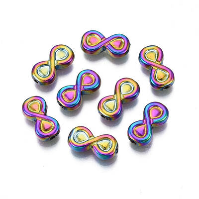 Rack Plating Rainbow Color Alloy Beads