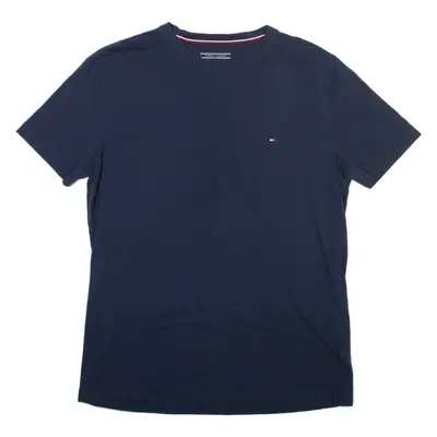 TOMMY HILFIGER Mens T-Shirt Blue Crew Neck XL