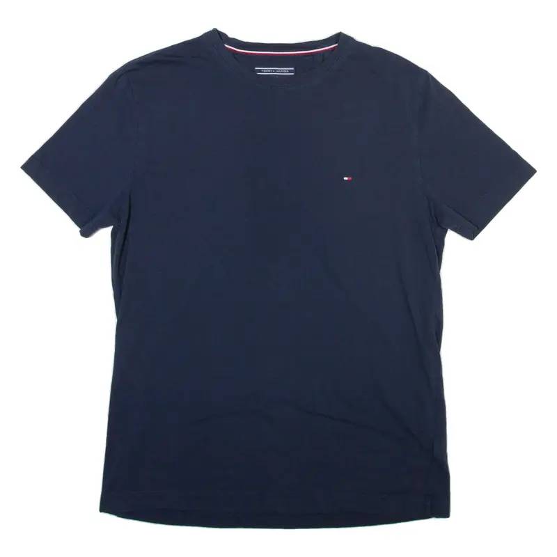 TOMMY HILFIGER Mens T-Shirt Blue Crew Neck XL