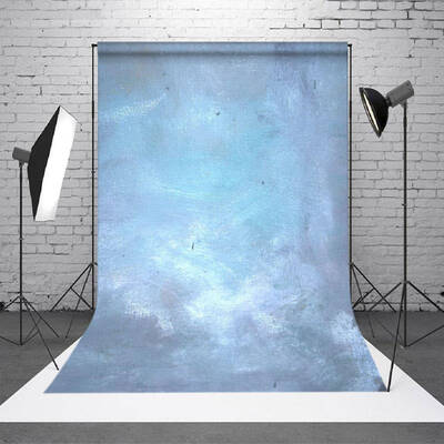 Blue Art Paint Abstract Textured Photography Backdrop - Aperturee