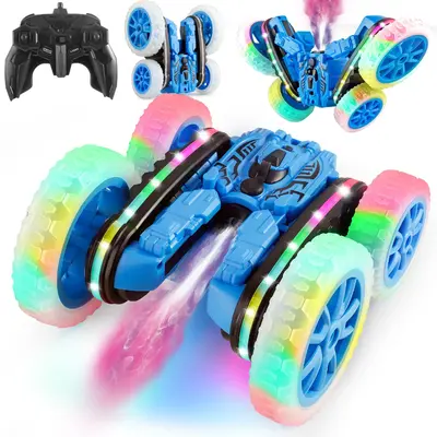 Remote Control Stunt Car - 4WD 360° Rotation Double-Sided Flipping and Spinning, Rugged Off-Road Vehicle for Thrilling Adven...