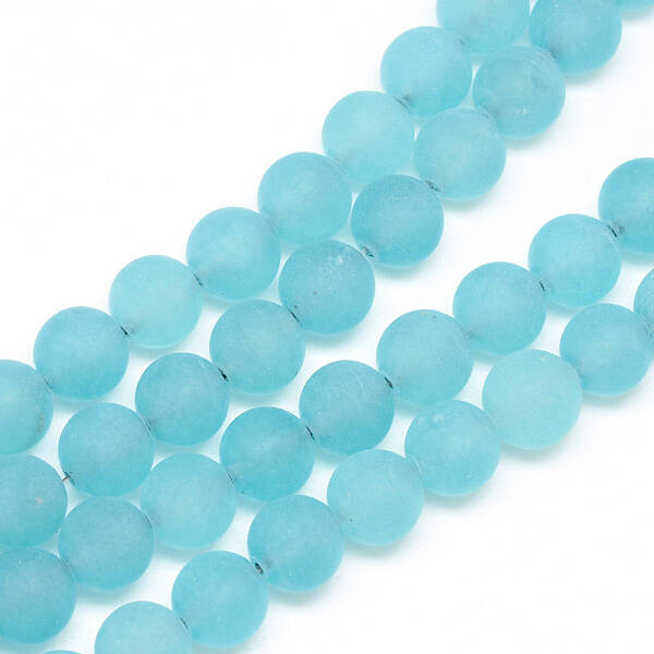 Natural White Jade Bead Strands
