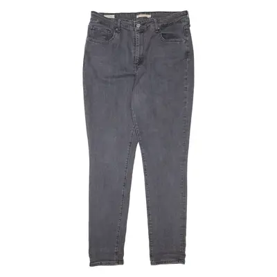 LEVI'S 721 High Rise BIG E Womens Jeans Grey Slim Skinny W32 L32