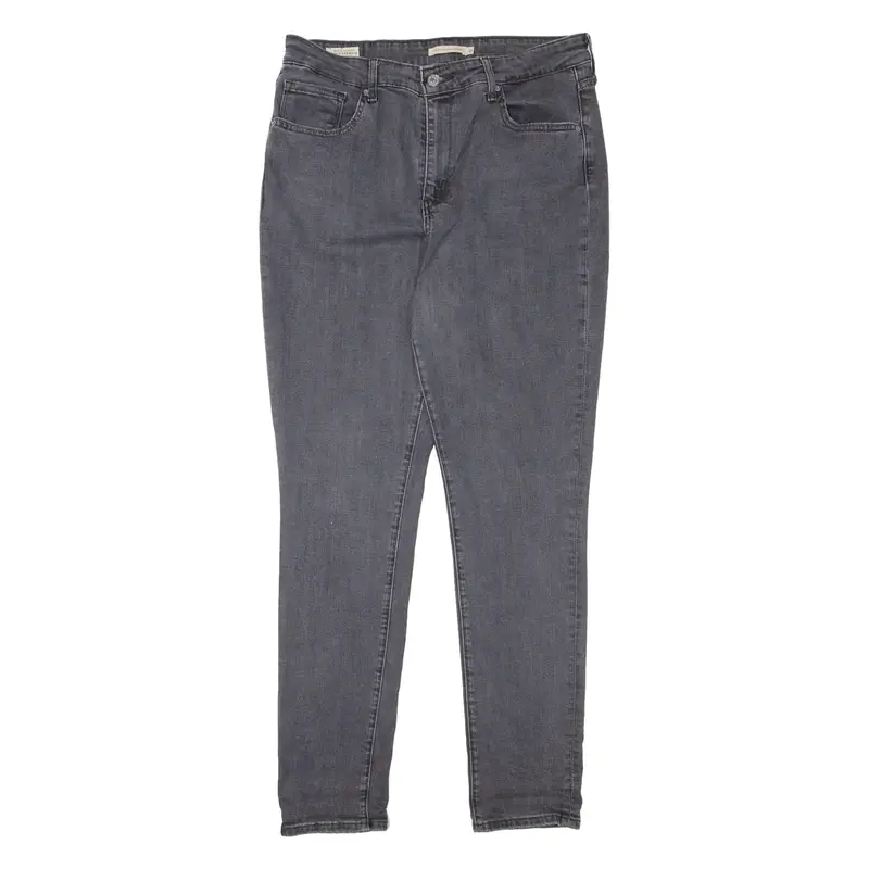 LEVI'S 721 High Rise BIG E Womens Jeans Grey Slim Skinny W32 L32