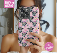 Pink Highland Cow Phone Case Mag Safe Compatible Magnetic Tough Cases