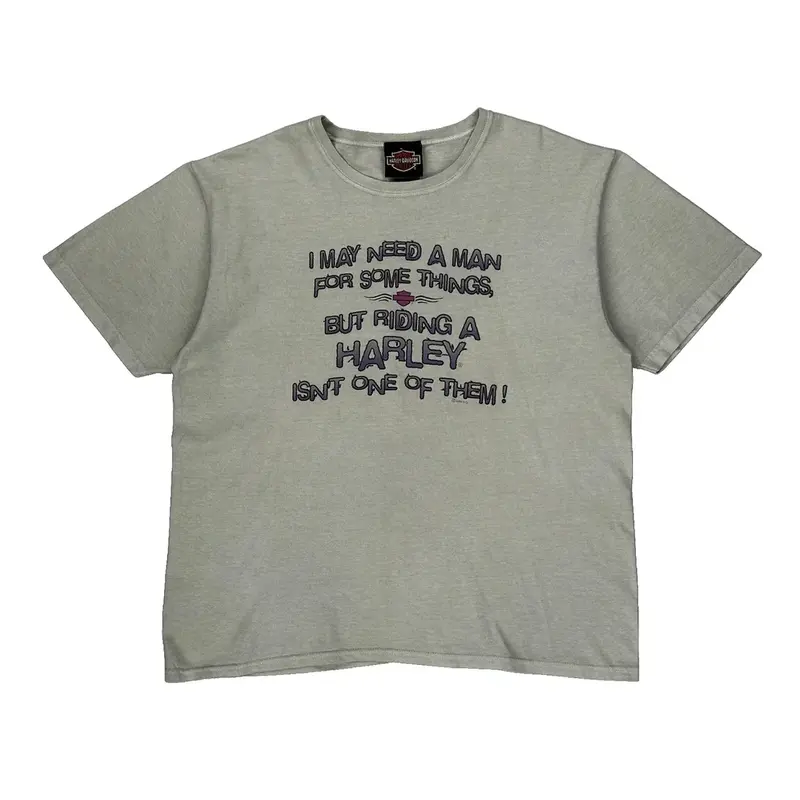 Made In Usa York, Pennsylvania Harley Davidson T-Shirt - Large Grey Cotton