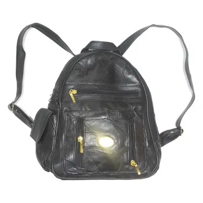 EURO LEDER STAR Womens Backpack Bag Black