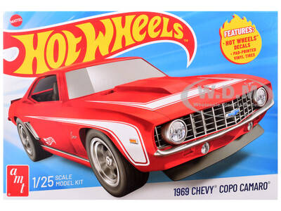 Skill 2 Model Kit 1969 Chevrolet COPO Camaro Hot Wheels 1/25 Scale Model by AMT