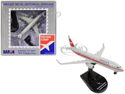 Boeing 737-800 Commercial Aircraft American Airlines - TWA Heritage (N915NN) 1/300 Diecast Model Airplane by Postage Stamp