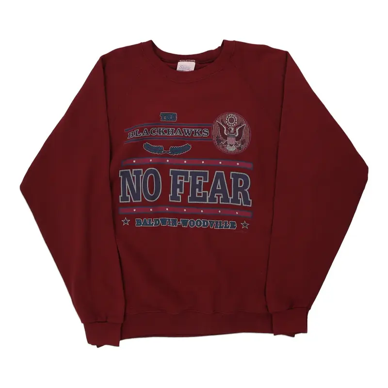 Baldwin Woodville Black Hawks Santee Sweats Graphic Sweatshirt - XL Burgundy Cotton Blend