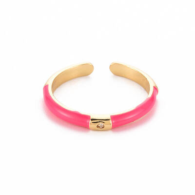 Brass Enamel Cuff Rings