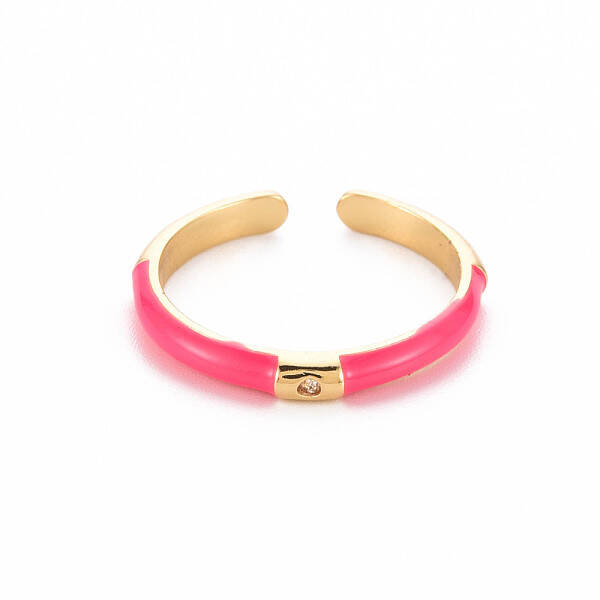Brass Enamel Cuff Rings