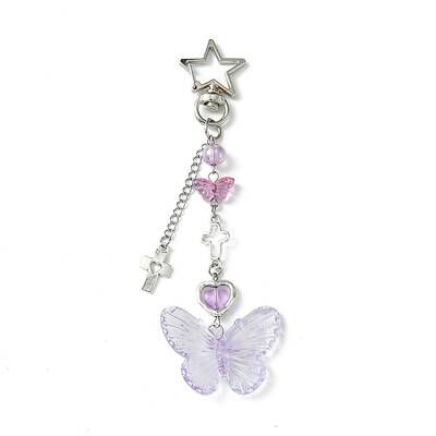Electroplate Acrylic Butterfly Pendant Decorations
