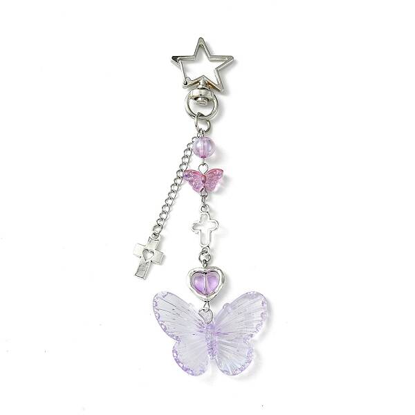 Electroplate Acrylic Butterfly Pendant Decorations