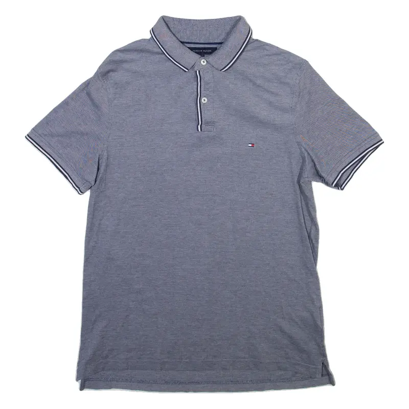 TOMMY HILFIGER Slim Fit Mens Polo Shirt Blue XL