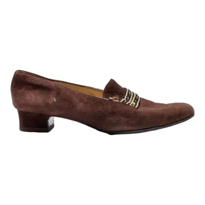 BALLY Loafer Shoes Brown Leather Womens UK 4.5