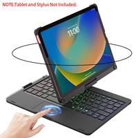 Tablet & Keyboard Case with Keyboard, 360° Rotatable Keyboard with Rainbow Backlight & Pencil Holder for iPad 10th Generatio...