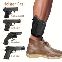 Neoprene Ankle Holster -Heavy Duty, Concealed Carry, Quick-Draw, Covert, Universal Fit for Men and Women, Rubber Fabric, Left...