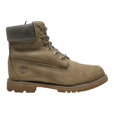TIMBERLAND Lace-Up Boots Beige Leather Womens UK 5
