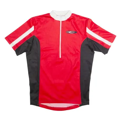 LEOPARD Cycling Mens Jersey Red 1/2 Zip M