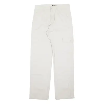 SERGIO VITTI Cargo Womens Trousers Cream Relaxed Straight W32 L33