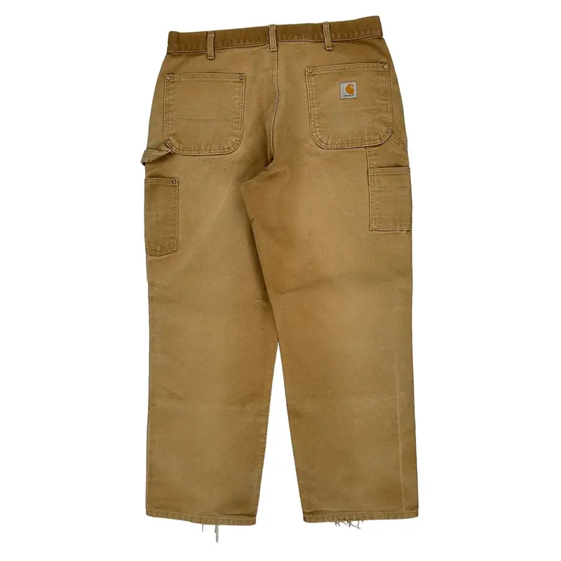Carhartt Double Knee Carpenter Trousers - 35? Waist Brown Cotton