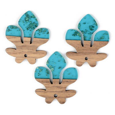 Transparent Resin & Walnut Wood Pendants