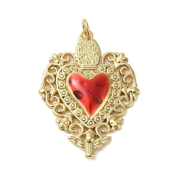 Rack Plating Brass Enamel Pendants