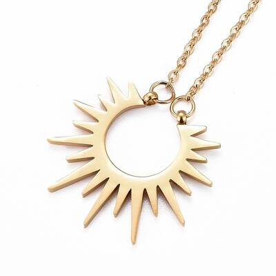 Ion Plating(IP) 304 Stainless Steel Pendant Necklaces