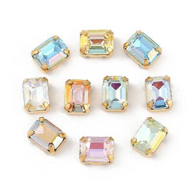 Brass Glass Rhinestone Sew on Rhinestones