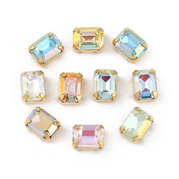 Brass Glass Rhinestone Sew on Rhinestones