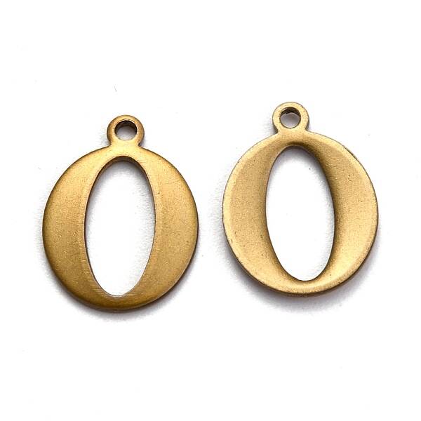 304 Stainless Steel Alphabet Charms