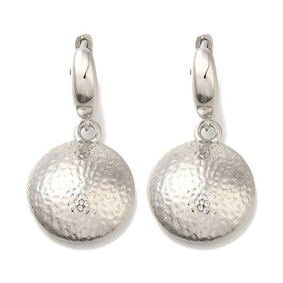 Rack Plating Flat Round Brass Hoop Earrings