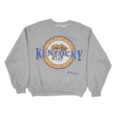 THE GAME Kentucky Wildcats Mens Sweatshirt Grey 90s XL
