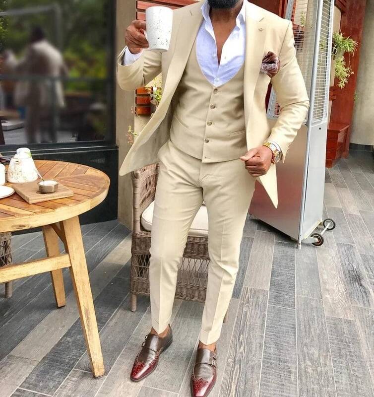Champagne Groomsmen Suits