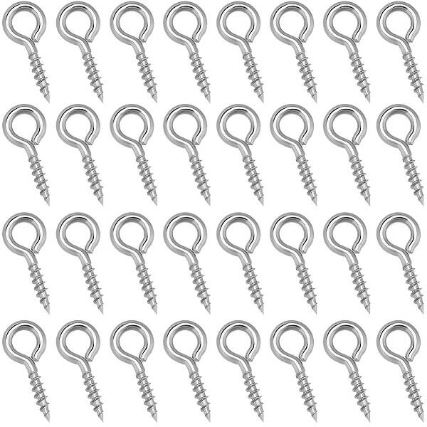400Pcs 304 Stainless Steel Screw Eye Pin Peg Bails