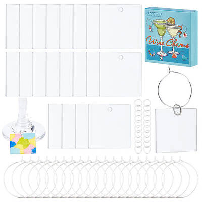DIY Blank Wine Glass Charm Making Kit