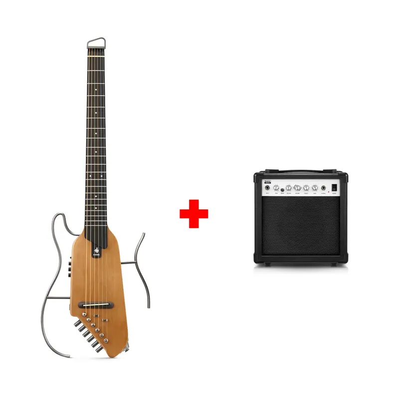 Donner HUSH™ I Acoustic-Electric Travel Guitar - Maple Natural / Guitar+20W Amplifier