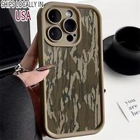 Vintage Camouflage Pattern Phone Case, TPU Shockproof Phone Protective Cover, Fashion Phone Accessories Compatible with iPhon...