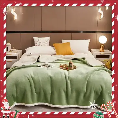 Fuzzy & Cozy Blanket, 1 Count Plain Soft Thick Throw Blanket for Bed Sofa Settees Couch, All Season Blanket, Breathable Comfo...