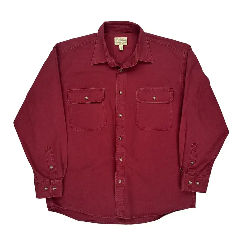 Cabelas Shirt - Large Burgundy Cotton