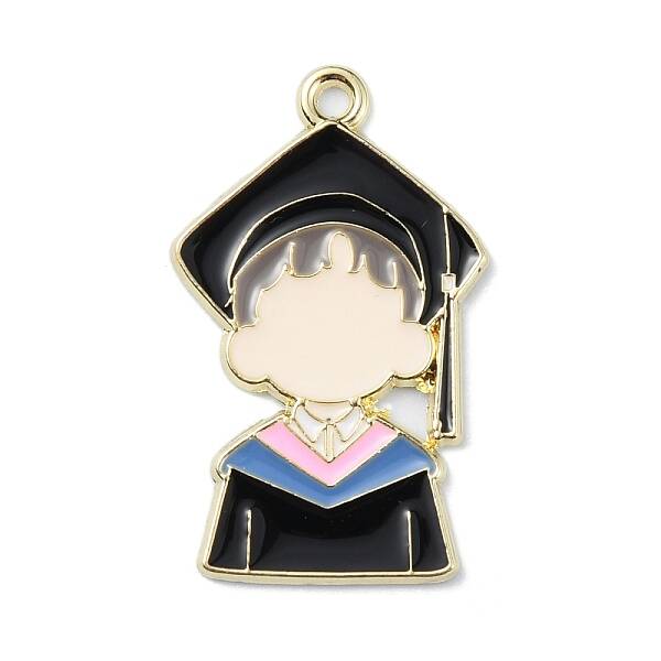 Graduation Theme Alloy Enamel Pendants