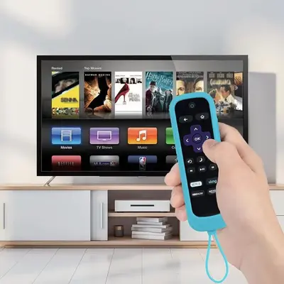 Silicone Luminous Remote Control Cover, 1 Count Reusable Remote Control Case with Lanyard, Decorative Dustproof Cover for Hom...