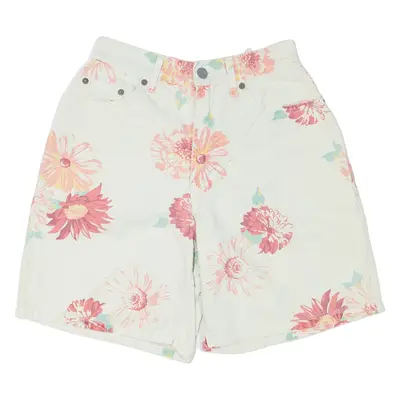 ESPRIT Womens Denim Shorts Beige Relaxed Floral XXS W24