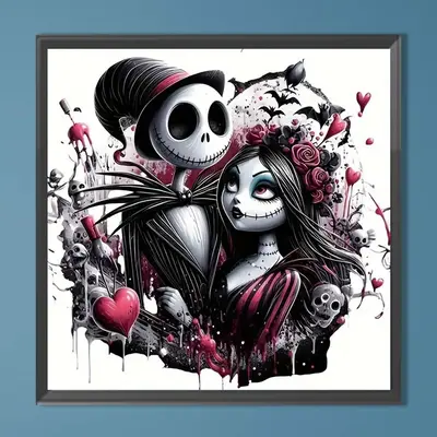 Skull Pattern DIY Diamond Arts Colorful Painting Kit without Frame, DIY 5D Diamond Arts Colorful Painting Kit, Wall Art Deco...