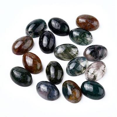 Natural Moss Agate Cabochons